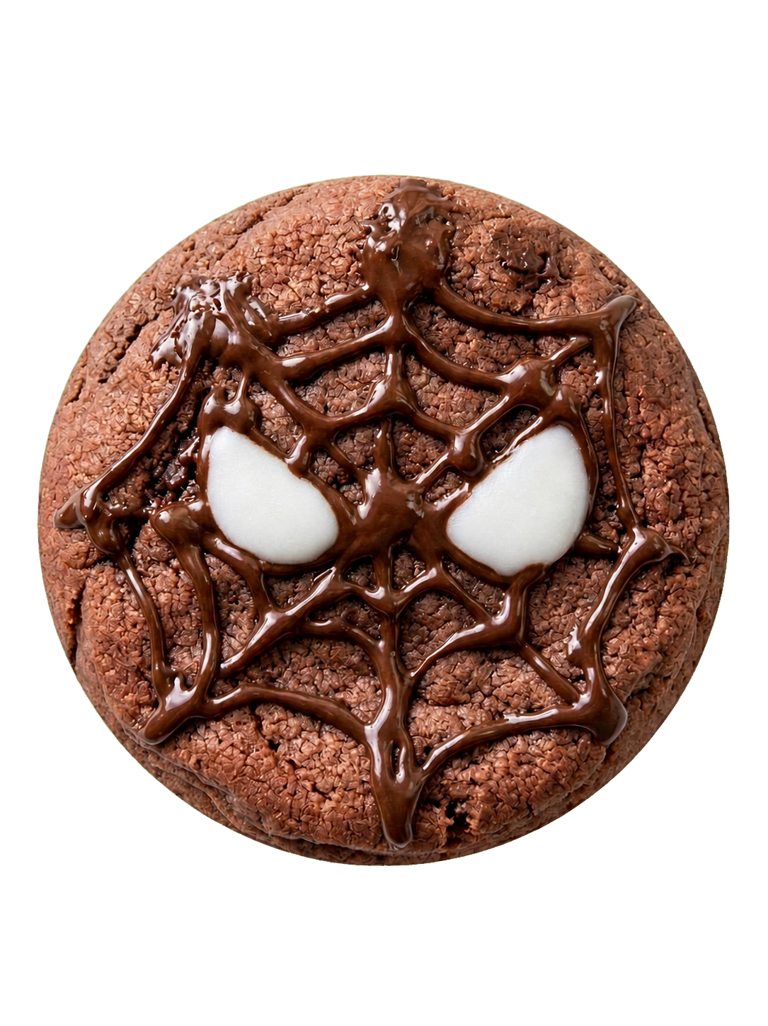 Chocolate spiderweb cookie